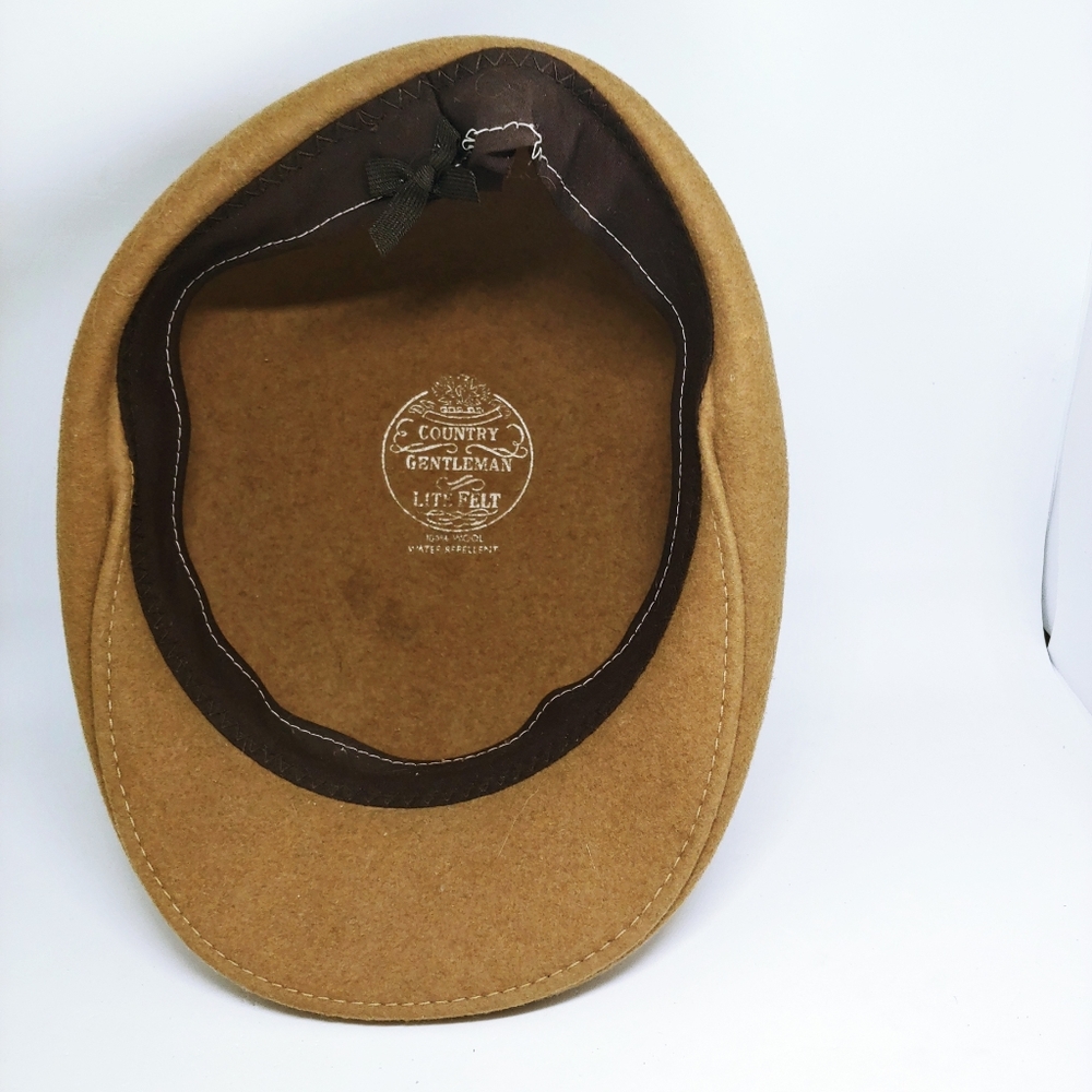Newsboy Country Gentleman Tan 100% Wool cap - Picture 5 of 7